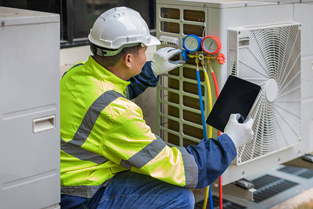 Professional Hvac technician working in Columbus, MN